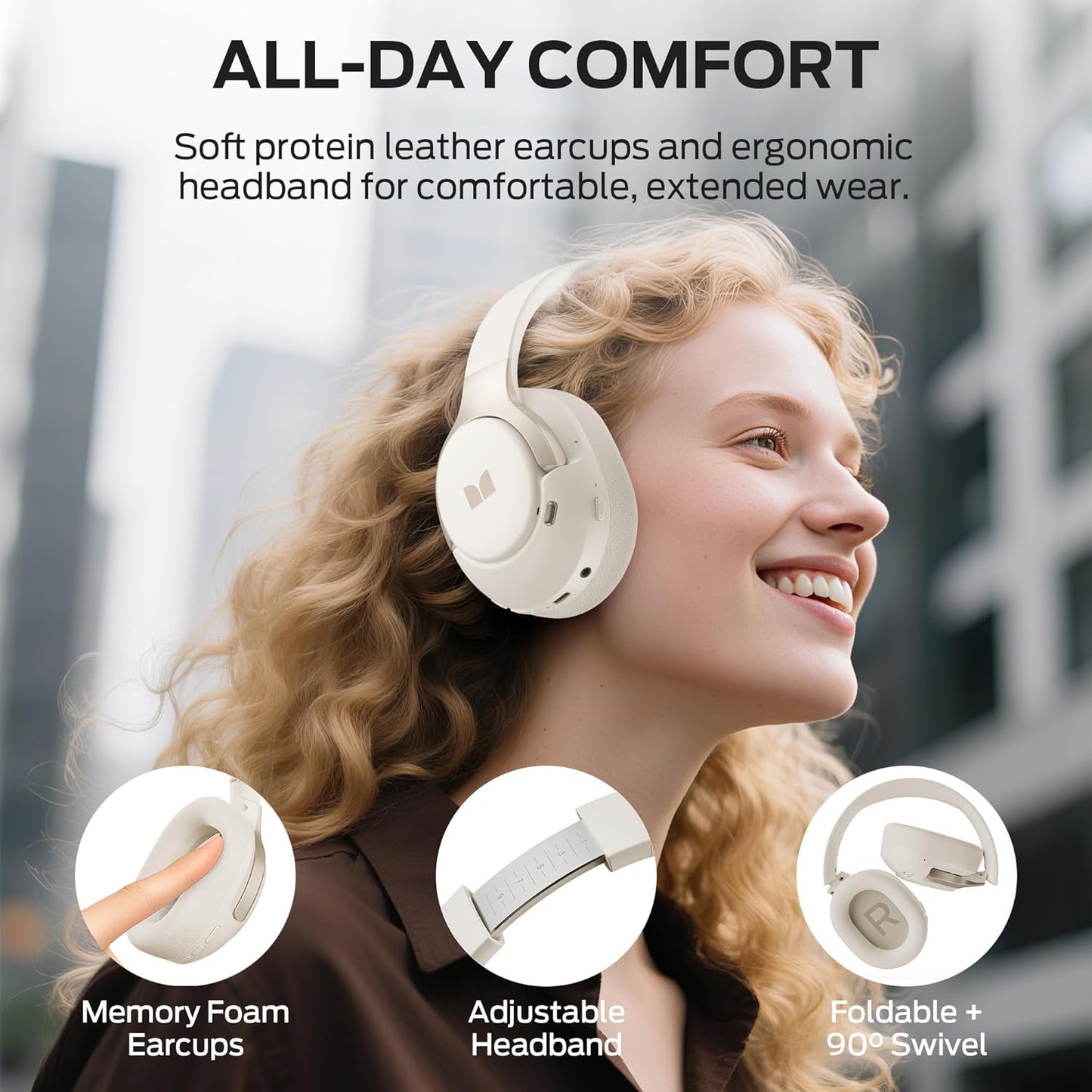 Handsfree Bluetooth Monster Persona 5th, MultiPoint, A2DP, ANC, Hvit