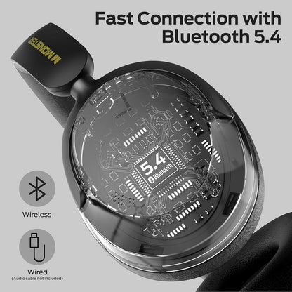 Handsfree Bluetooth Monster Persona 3rd, MultiPoint, A2DP, ANC, Svart