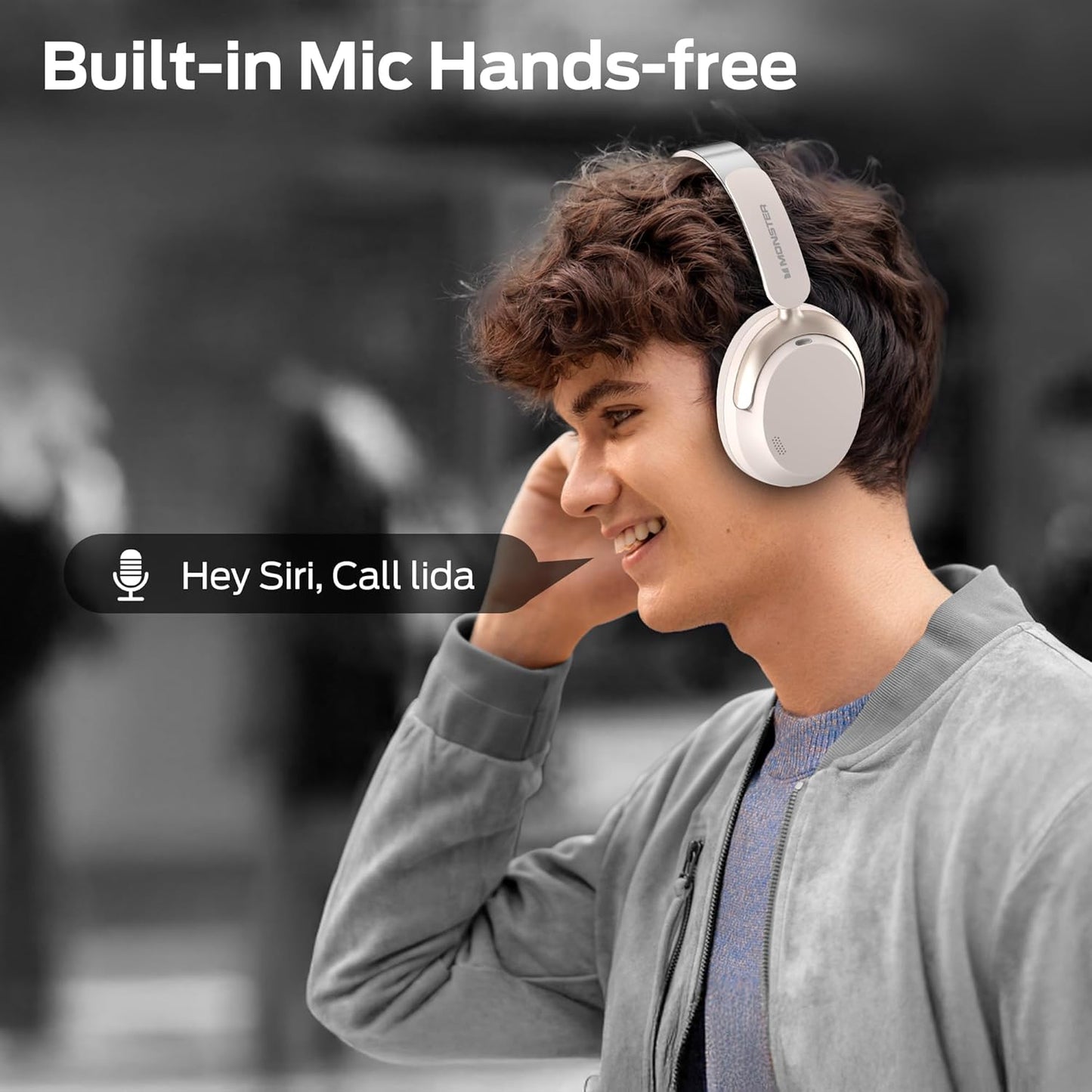 Handsfree Bluetooth Monster Persona 3rd, MultiPoint, A2DP, ANC, Hvit