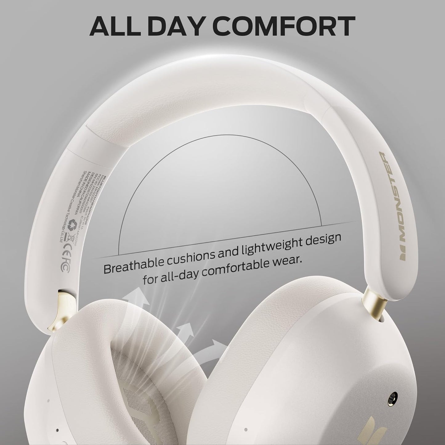 Handsfree Bluetooth Monster Persona 6th, MultiPoint, A2DP, ANC, Hvit