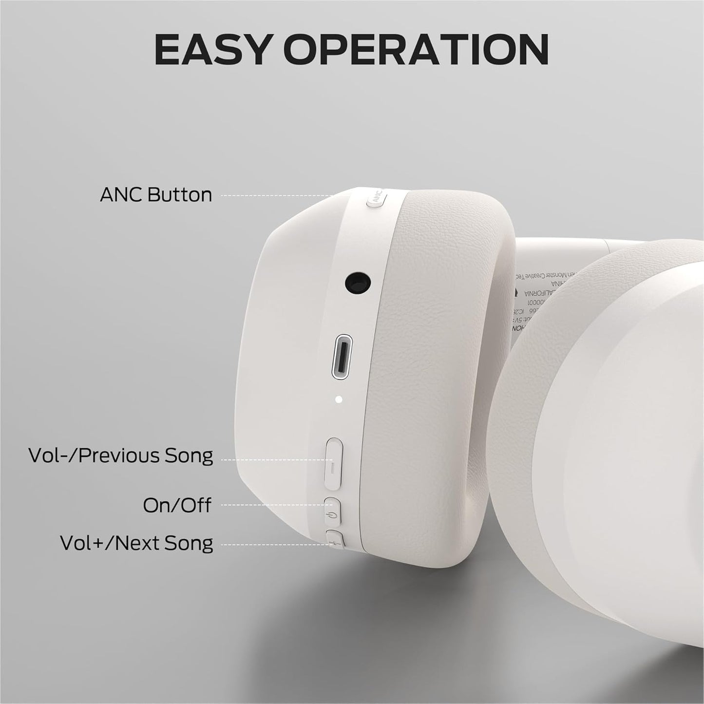 Handsfree Bluetooth Monster Persona 6th, MultiPoint, A2DP, ANC, Hvit