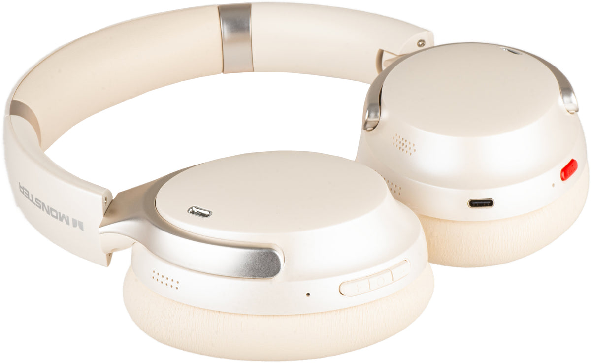 Handsfree Bluetooth Monster QuiteFit V3, MultiPoint, A2DP, ANC, Hvit