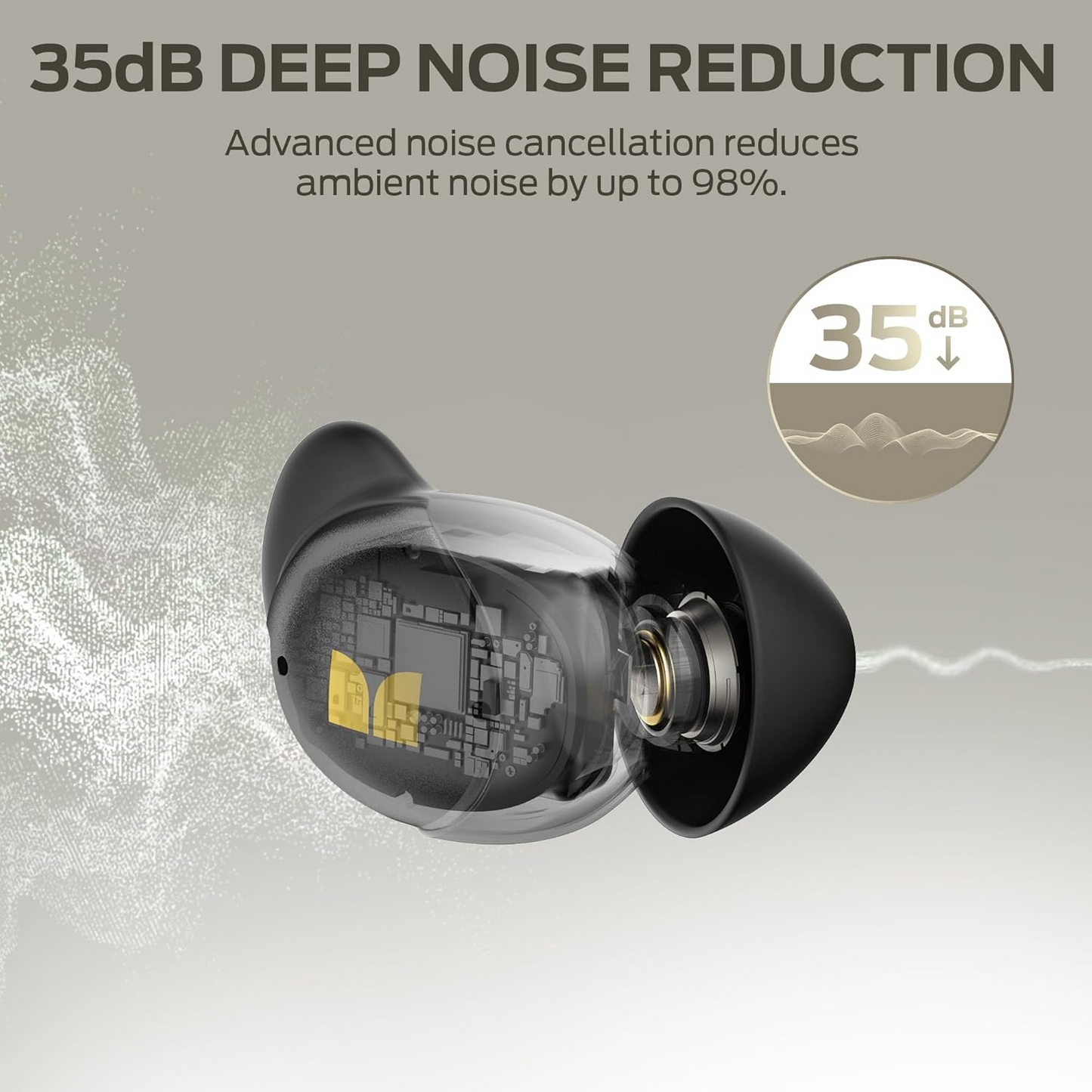 Handsfree Bluetooth Monster Sleep Ear200, TWS, ANC, Svart