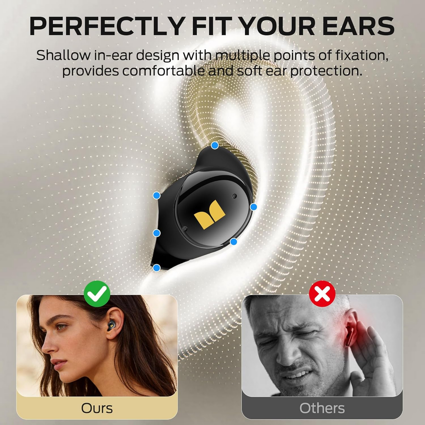 Handsfree Bluetooth Monster Sleep Ear200, TWS, ANC, Svart