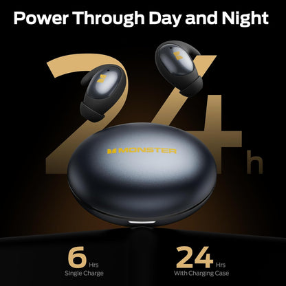 Handsfree Bluetooth Monster Sleep Ear100, TWS, Svart