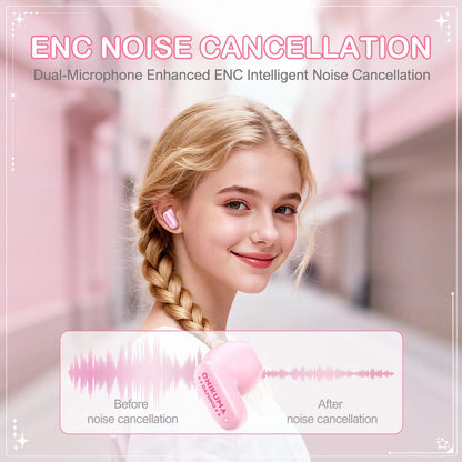 Handsfree Bluetooth Onikuma TX603, TWS, Rosa