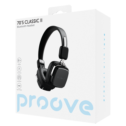 Handsfree Bluetooth Proove 70's Classic II, A2DP, Svart