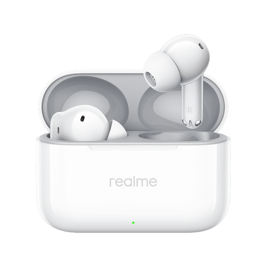 Handsfree Bluetooth Realme Buds T200, TWS, ANC, MultiPoint, Hvit