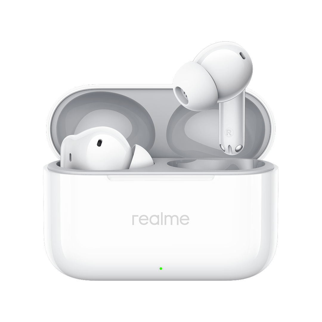 Handsfree Bluetooth Realme Buds T200, TWS, ANC, MultiPoint, Hvit