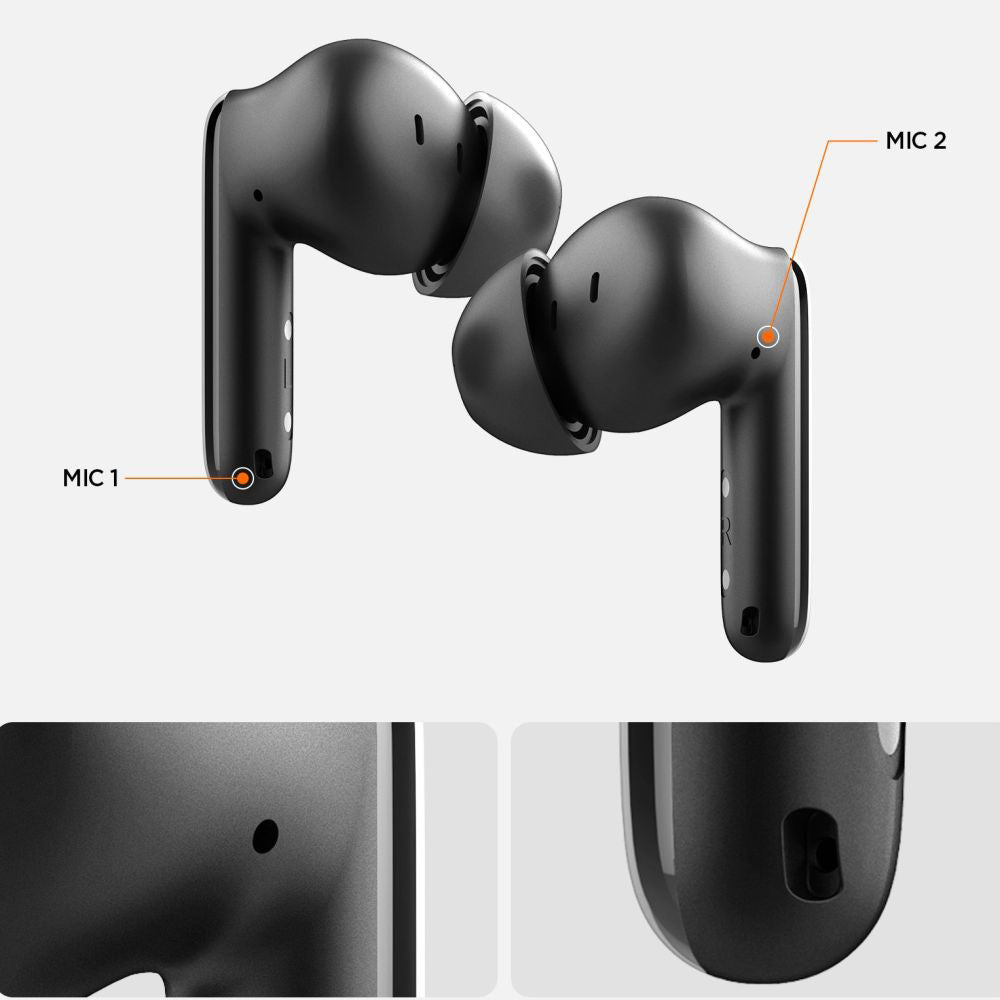 Handsfree Bluetooth Spigen SA2400, TWS, ANC, Svart