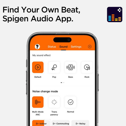 Handsfree Bluetooth Spigen SA2400, TWS, ANC, Svart