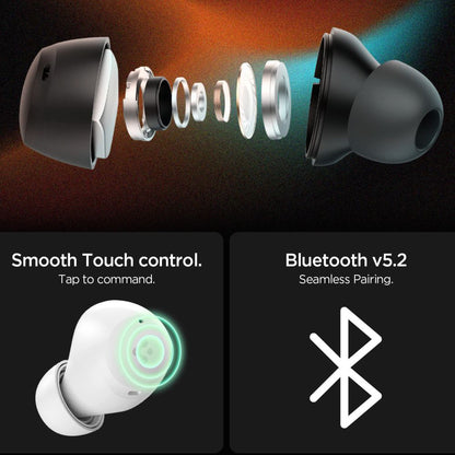 Handsfree Bluetooth Spigen SA2401, TWS, ANC, Hvit ASD07963