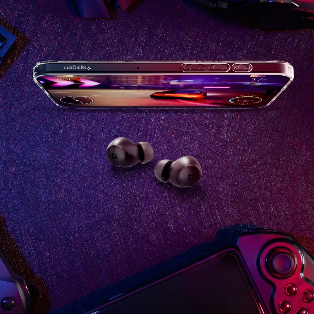 Handsfree Bluetooth Spigen SA2401, TWS, ANC, Svart