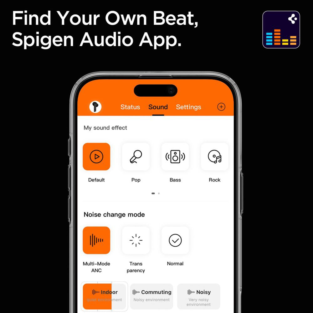 Handsfree Bluetooth Spigen SA2402, TWS, ANC, Svart ASD07888