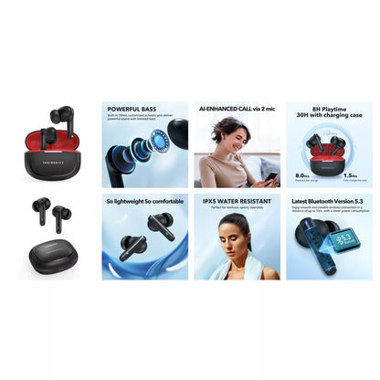 Bluetooth-handsfree TaoTronics TT-BH1120, TWS, Svart