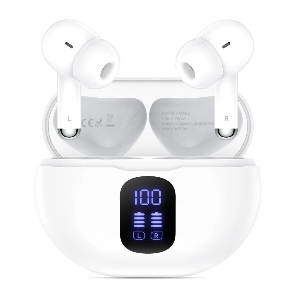 Handsfree Bluetooth Tech-Protect Ultraboost Pro G2, TWS, Hvit