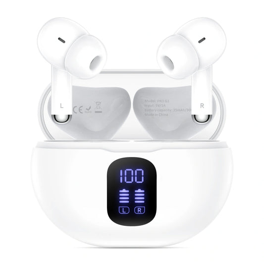 Handsfree Bluetooth Tech-Protect Ultraboost Pro G2, TWS, Hvit