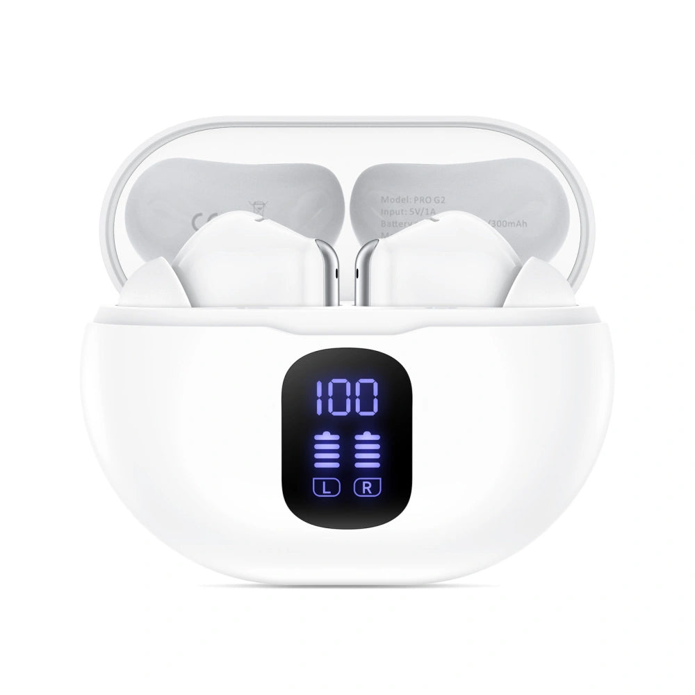 Handsfree Bluetooth Tech-Protect Ultraboost Pro G2, TWS, Hvit