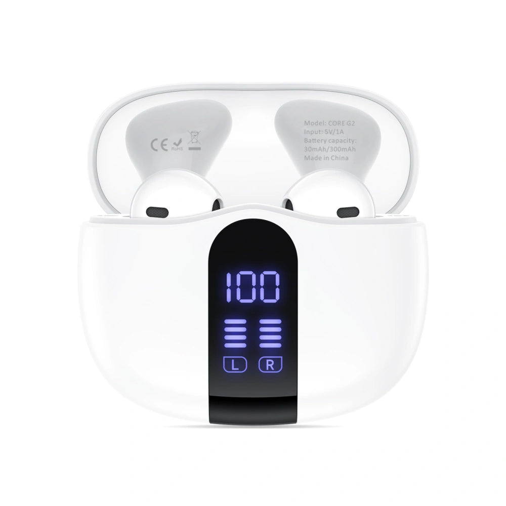 Handsfree Bluetooth Tech-Protect Ultraboost Core G2, TWS, Hvit