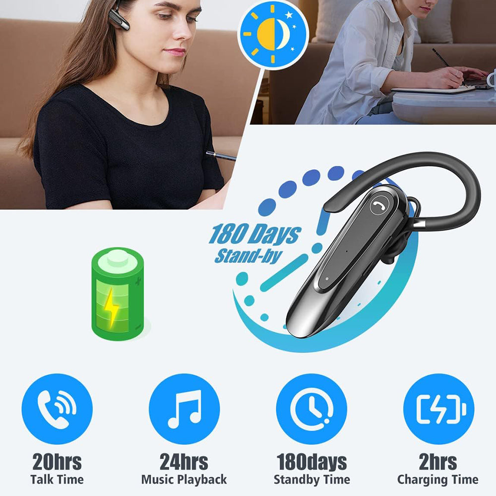Handsfree Bluetooth Techsuit CB2 AirTalk, A2DP, Svart