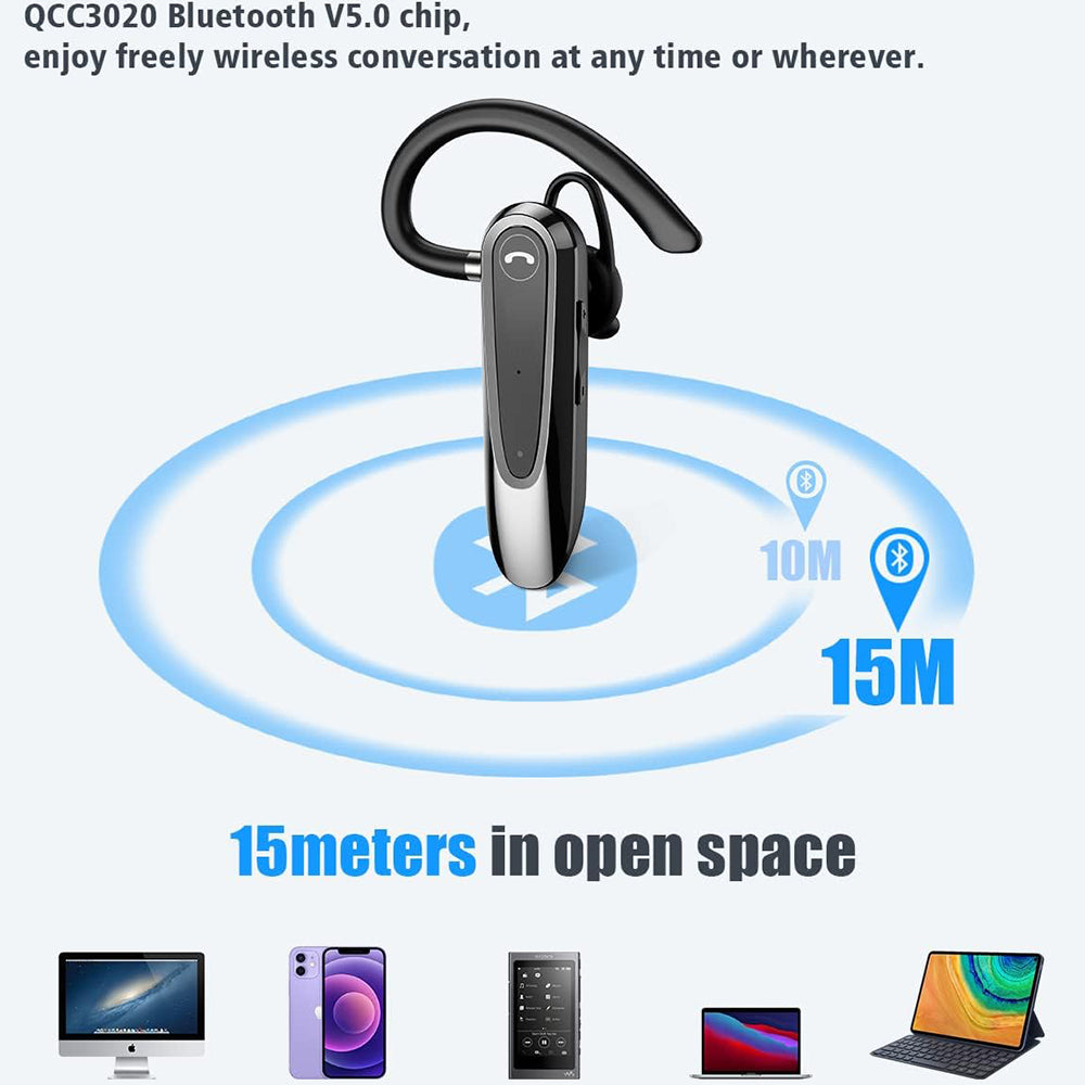 Handsfree Bluetooth Techsuit CB2 AirTalk, A2DP, Svart