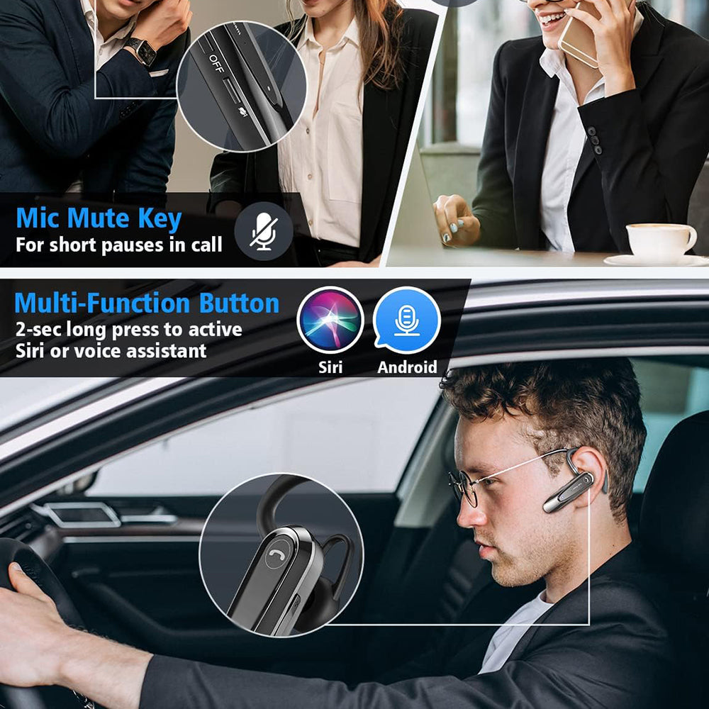 Handsfree Bluetooth Techsuit CB2 AirTalk, A2DP, Svart