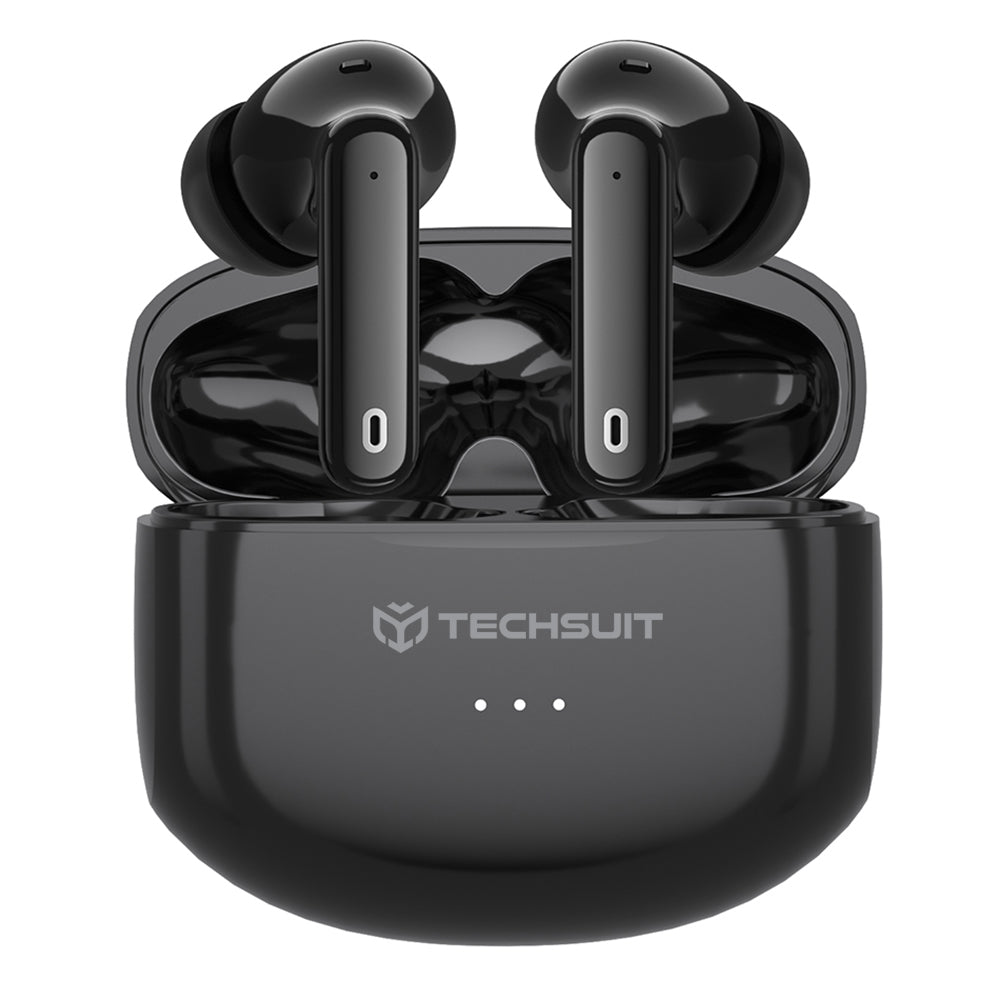 Handsfree Bluetooth Techsuit CW1 Audira Pro, TWS, ANC, Svart