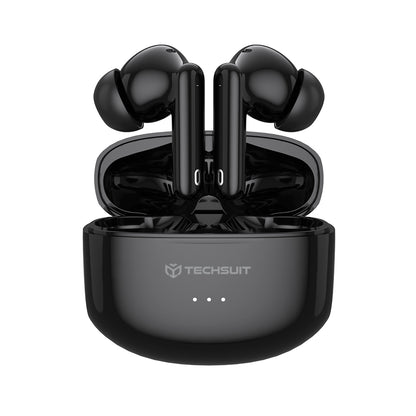 Handsfree Bluetooth Techsuit CW1 Audira Pro, TWS, ANC, Svart