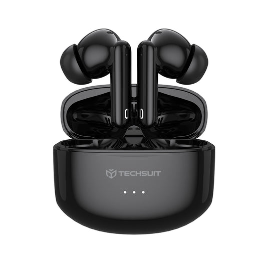 Handsfree Bluetooth Techsuit CW1 Audira Pro, TWS, ANC, Svart