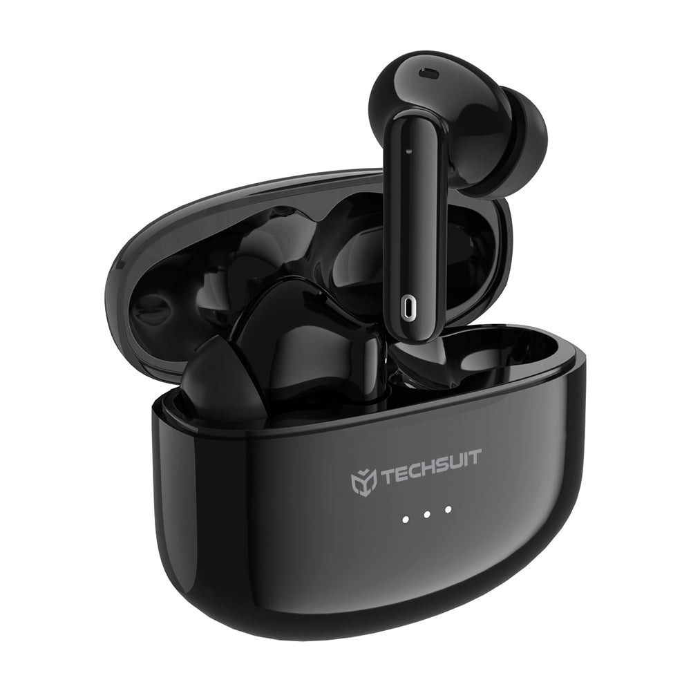 Handsfree Bluetooth Techsuit CW1 Audira Pro, TWS, ANC, Svart
