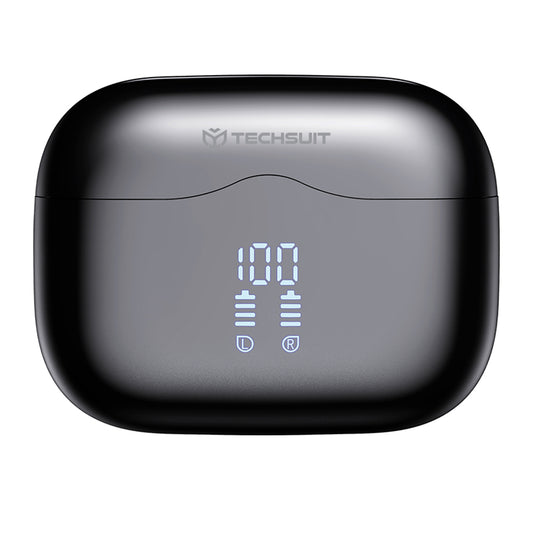 Handsfree Bluetooth Techsuit CW2 VelarX One, TWS, ANC, Svart