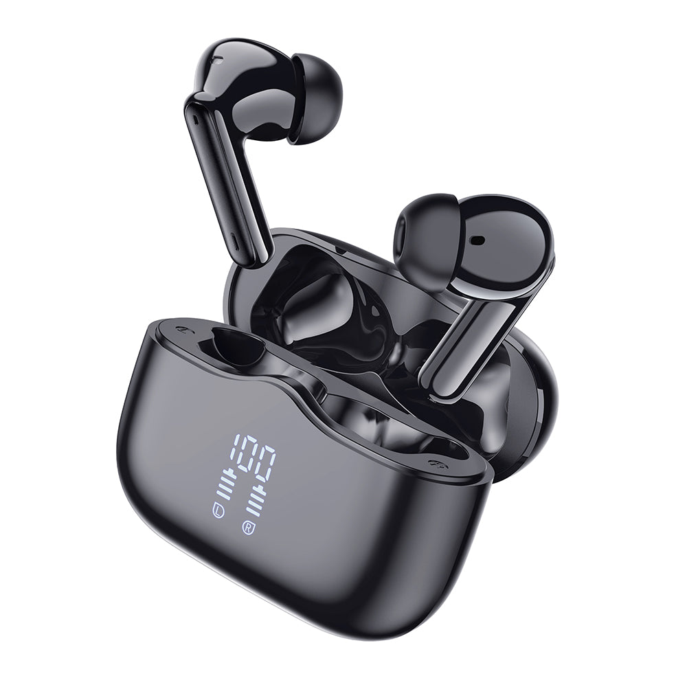 Handsfree Bluetooth Techsuit CW2 VelarX One, TWS, ANC, Svart