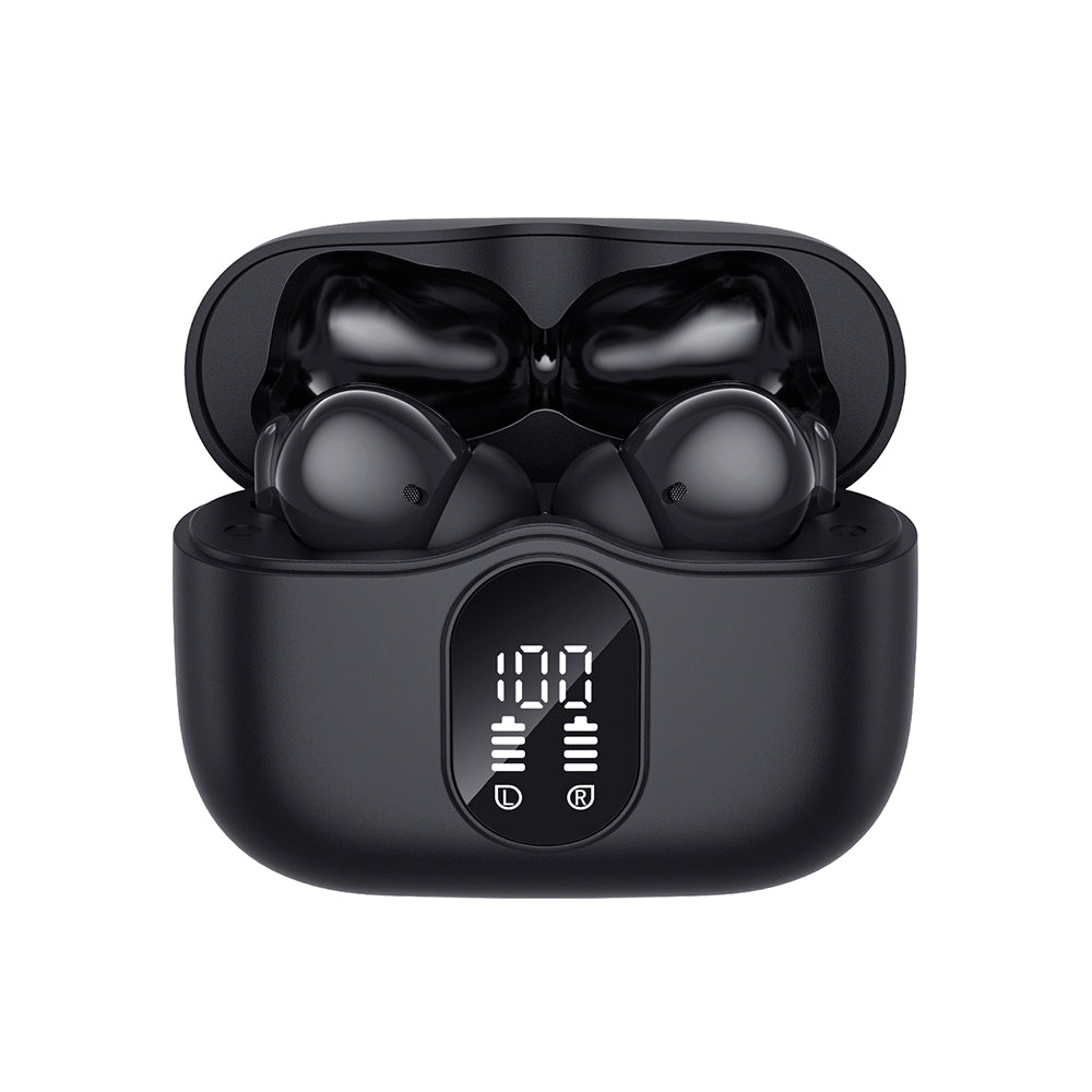 Handsfree Bluetooth Techsuit CW3 WaveBeat 100, TWS, ANC, Svart