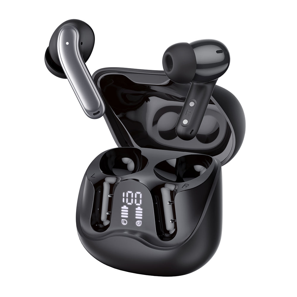 Handsfree Bluetooth Techsuit CW5 EchoFit Pro, TWS, ANC, MultiPoint, Svart