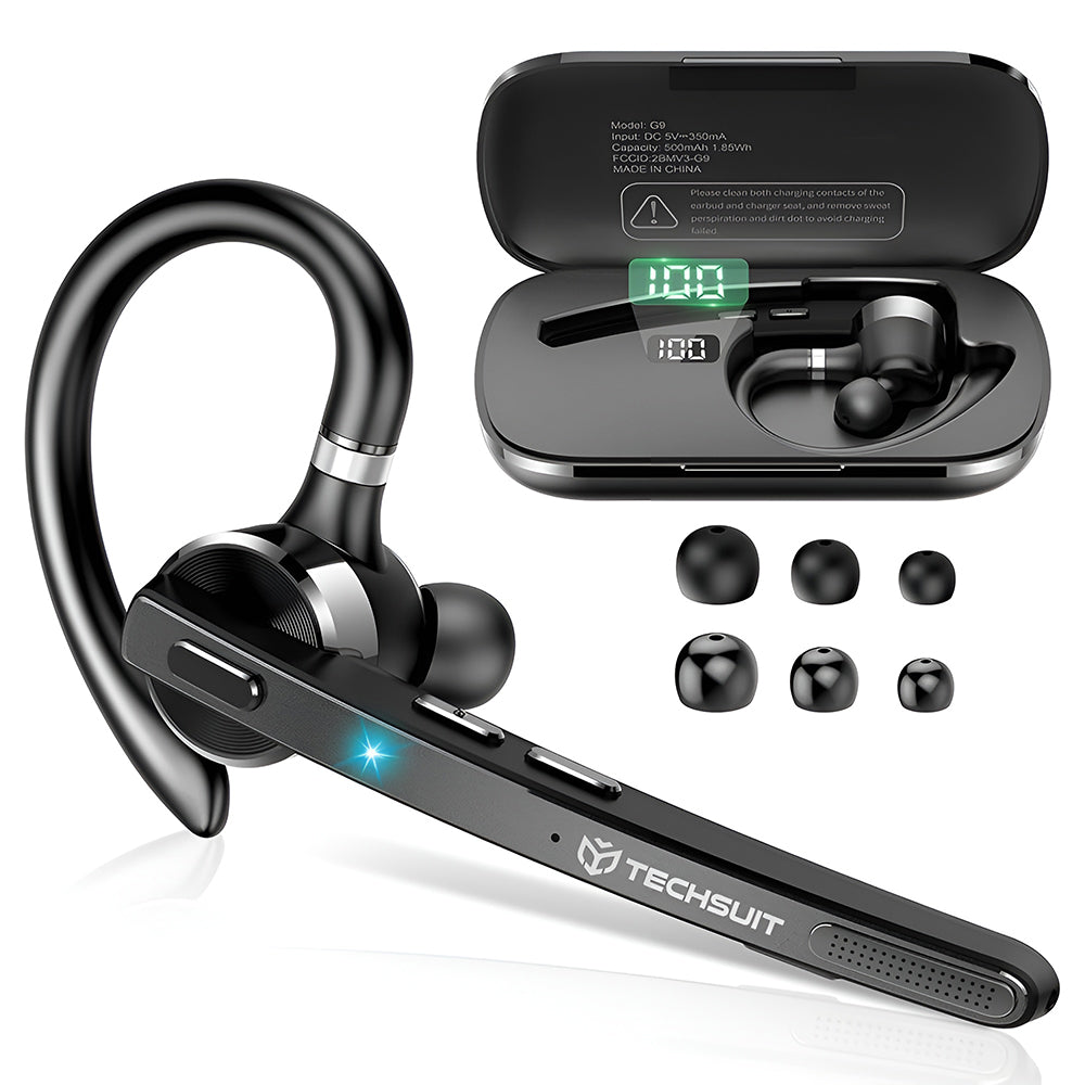 Handsfree Bluetooth Techsuit G9 TalkZen, A2DP, Svart