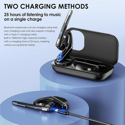 Bluetooth Call Center-headset Techsuit Hearyo A6L, svart