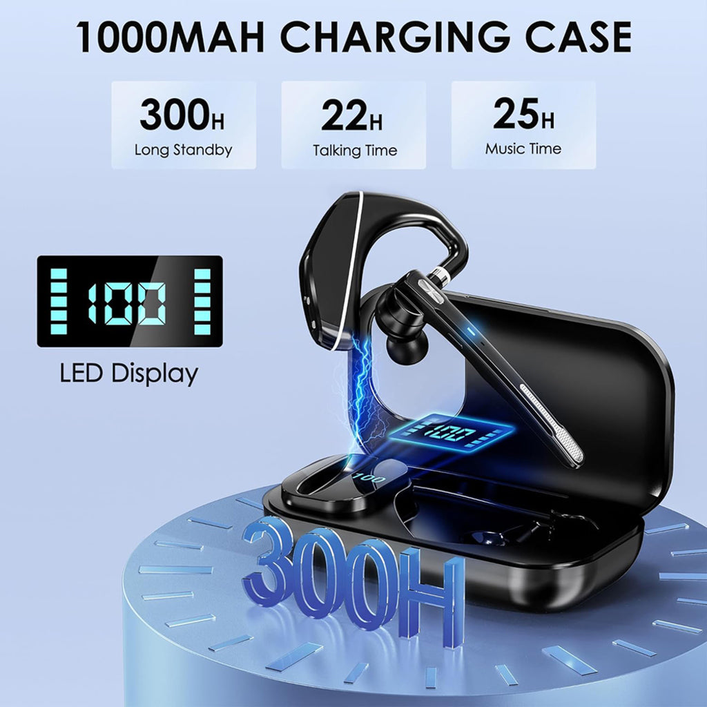 Bluetooth Call Center-headset Techsuit Hearyo A6L, svart