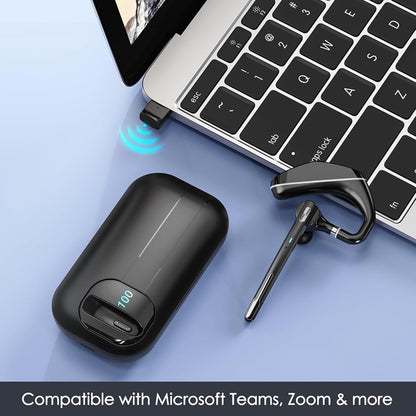 Bluetooth Call Center-headset Techsuit Hearyo A6L, svart