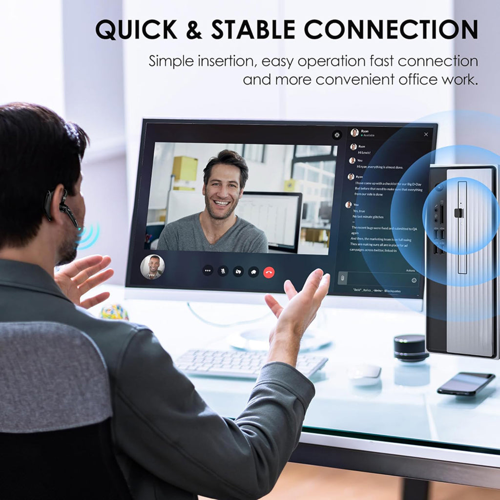 Bluetooth Call Center-headset Techsuit Hearyo A6L, svart