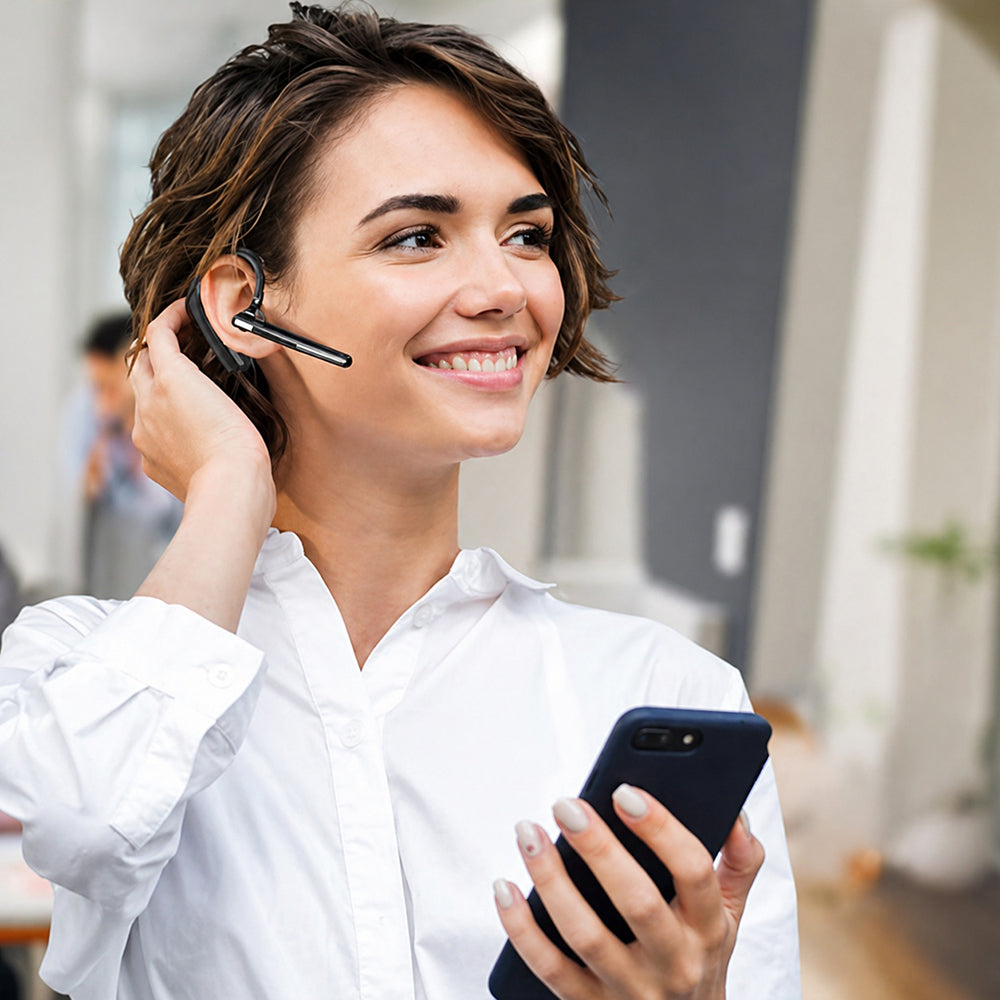 Handsfree Bluetooth Techsuit PowerTalks G6, MultiPoint, A2DP, Svart