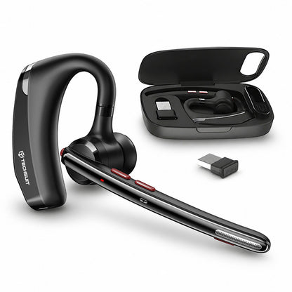 Bluetooth-hodesett Techsuit SoundForce Pro G10 for Call Center, A2DP, svart