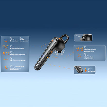 Handsfree Bluetooth Techsuit Voicera CB3, A2DP, Svart