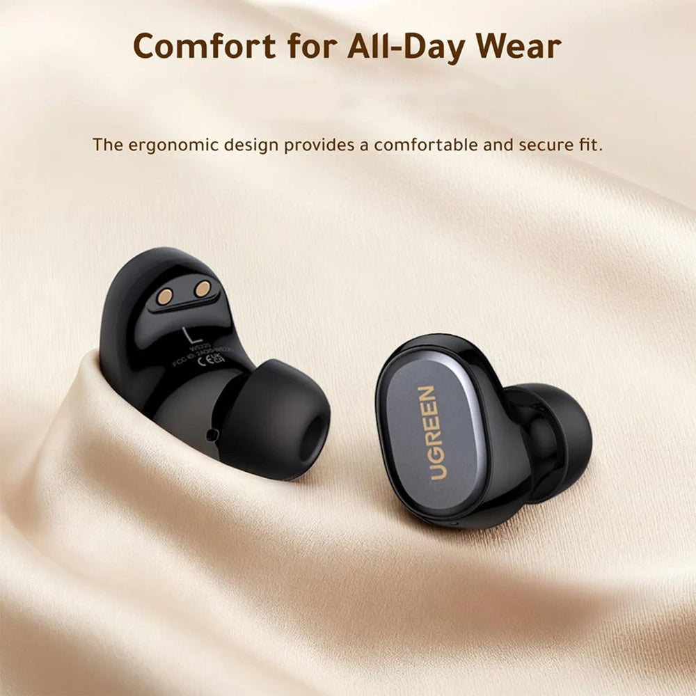 Handsfree Bluetooth UGREEN Dots (75628), TWS, MultiPoint, Svart