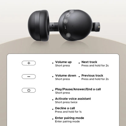 Handsfree Bluetooth UGREEN HiTune Max 2 HP205, MultiPoint, A2DP, ANC, Svart