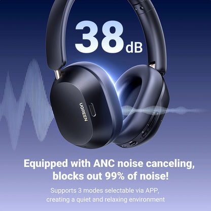 Handsfree Bluetooth UGREEN HiTune Max5C HP203, A2DP, ANC, Blå