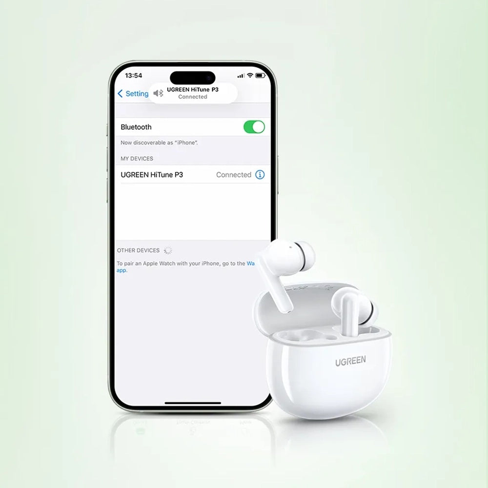 Handsfree Bluetooth UGREEN HiTune P3 WS207, TWS, MultiPoint, Hvit