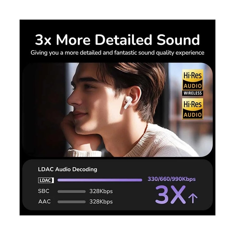 Handsfree Bluetooth UGREEN HiTune T6 Magic WS211, TWS, ANC, MultiPoint, Hvit