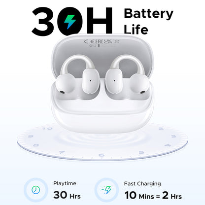 Handsfree Bluetooth UGREEN S6 ClipBuds Magic WS208, TWS, Hvit