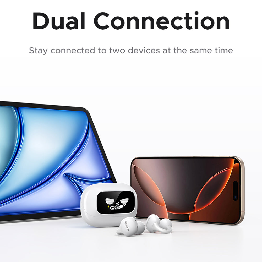 Handsfree Bluetooth UGREEN S6 ClipBuds Magic WS208, TWS, Hvit