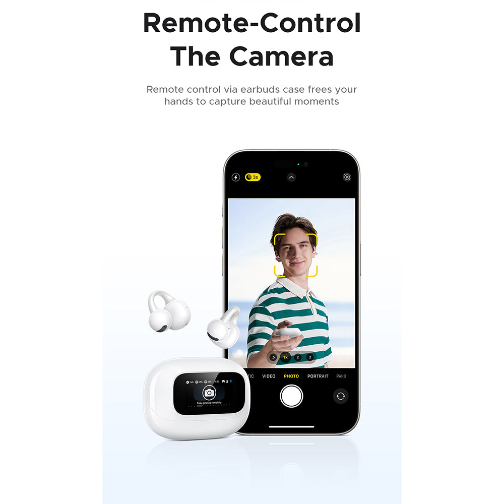 Handsfree Bluetooth UGREEN S6 ClipBuds Magic WS208, TWS, Hvit